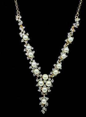 Fashion pearl necklace holiday dating accessories优雅项链