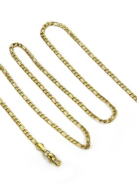 Mens Hip Hop Stainless Steel Three Short One Long Thin Gold