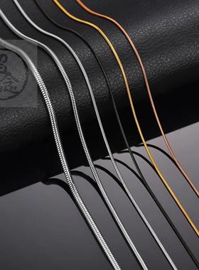 -304 Stainless Steel Round Snake Chain Multi-Size Simple Fas