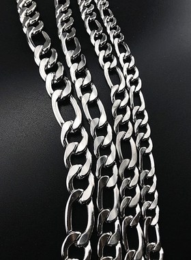 新款韩国链条通体钛钢项链 男士夸张NK三比一项链 时尚饰品