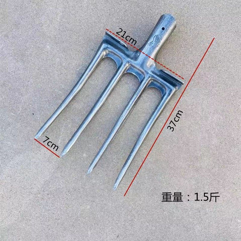 新品翻地神器四齿锰钢叉家用松土挖地深翻挖粪一体铁叉子,淘宝优惠券,粉丝福利购,淘宝优惠卷