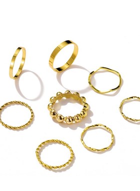 Rings Women Ring Set Gift Party Gold Finger Vintage Metal