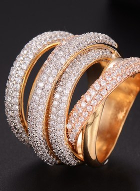 GODKI  Monaco Designer Luxury Twist Lines Geometry Cubic Zir