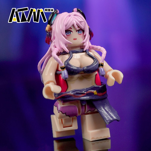 原神西特菈莉周边美少女动漫乐高人仔泳装人偶积木胖手办玩具模型 - 图3