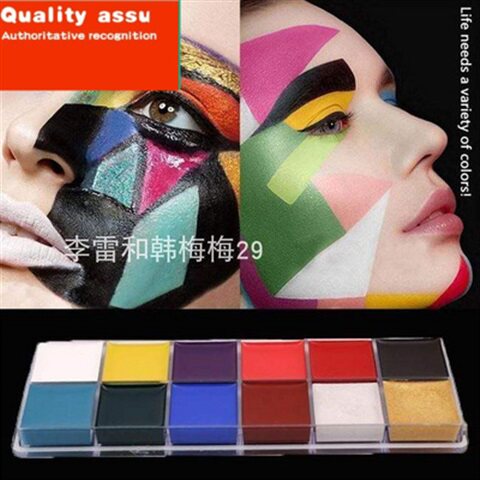 极速12 colors face painting paint make up guide rainbow kit - 图2