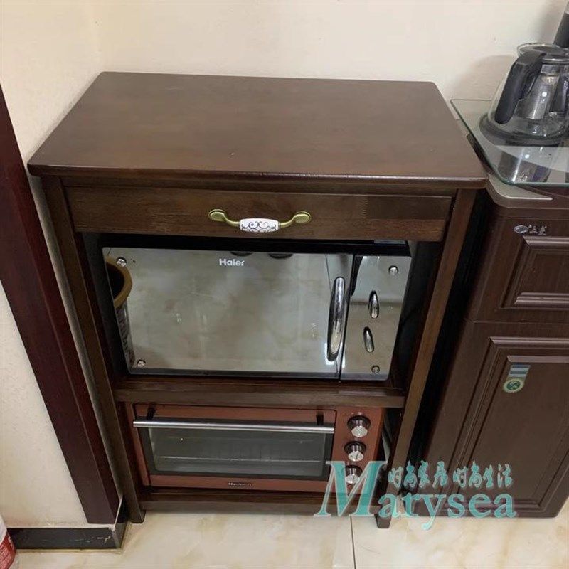 全实木厨房置h物架烤箱架子家用多功能收纳架可移动微波炉置物架,淘宝优惠券,粉丝福利购,淘宝优惠卷