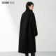 SeRinaBlue mid-length women's wool coat