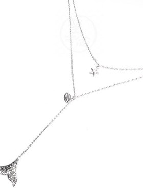 。Jewelry starfish scallop fish tail multi-layer Necklace sh