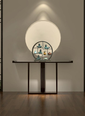 极速实木展示柜玄关桌博古架中式办公室摆件客厅电视柜子家具软装