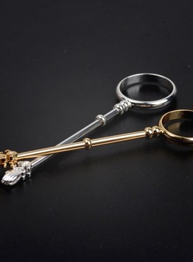 可爱设计情侣抽烟夹烟指环哑金哑银防手指熏黄烟托