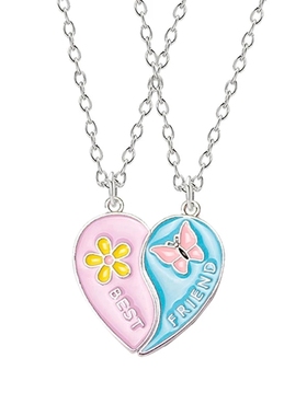 Fashion Best Friends Honey Love Couple Pendant Necklace 2 Pc