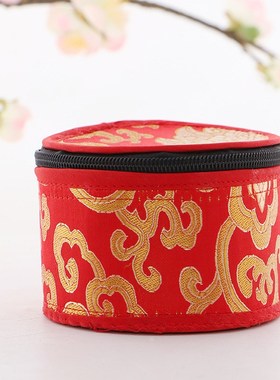 速发尼泊尔手工子钵套铜套盒佛音碗配件钵套颂磬包装盒加大号收纳