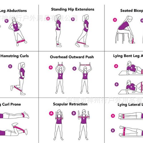 速发Resistace Bads Rubber Bad Worut Fite Gym Equipt L - 图2