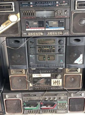 速发老式收录古音收音机复录式件影视道具怀旧老摆机机磁带