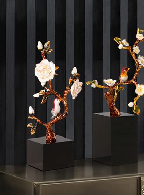 速发新中式彩摆件轻奢高档创意客厅装柜电视关酒柜玄饰品摆设