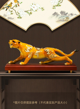 速发金钱福豹子摆公铜饰艺礼品摆饰招财客厅办件室桌面酒柜装工公