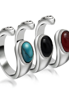 极速Jewelry titanium steel retro personality exotic three co
