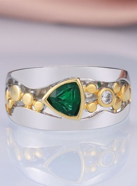 Huitan Vintage Hollow-out Band Ring Evening Dance Party Acce