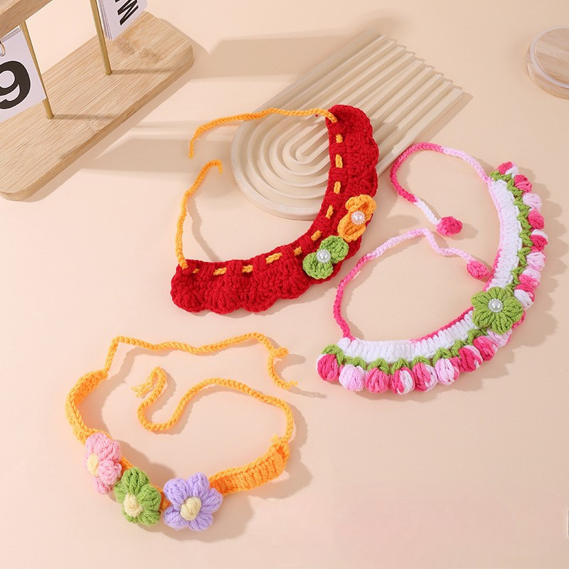 可爱宠物围脖手工diy针织猫咪项圈小型狗狗装饰口水巾,淘宝优惠券,粉丝福利购,淘宝优惠卷