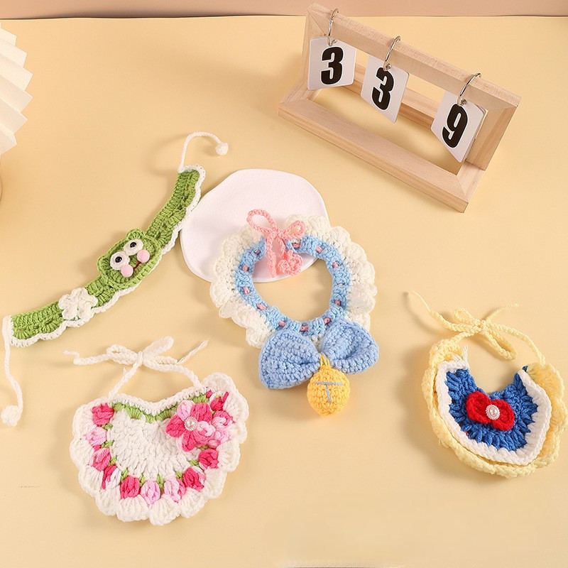 可爱宠物围脖手工diy针织猫咪项圈小型狗狗装饰口水巾,淘宝优惠券,粉丝福利购,淘宝优惠卷