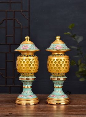 供佛香炉家用室内供奉观音仙家莲花圣水杯供水杯果盘佛具用品大全