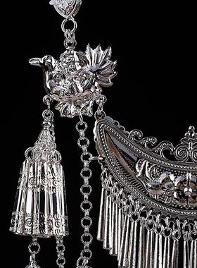 项圈民族苗族苗银风项链舞台侗族银饰配饰新款大饰品演出少数服装