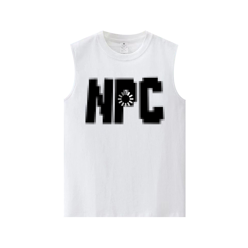 2024NPC道具合成无袖创意游戏周边纯棉圆领T恤男女青少年学生衣服 - 图2
