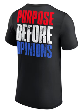 MEN'S BLACK AUSTIN THEORY PURPOSE BEFORE OPINIONS T-SHIRT