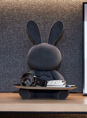 速发轻奢小飞象托盘摆件高档创意客迁酒柜玄纳收关乔厅礼物装饰品