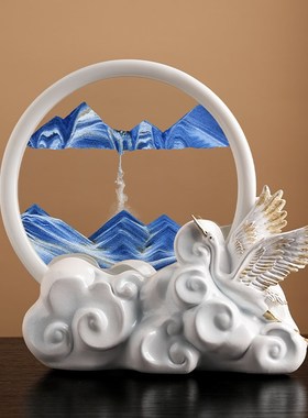 速发创意鱼跃龙门流沙画沙漏摆件客厅电柜视酒柜装饰品办公室毕业