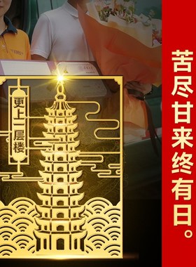 速发文昌塔黄铜笔1层的2025男生金属贴和挂扣手机贴件