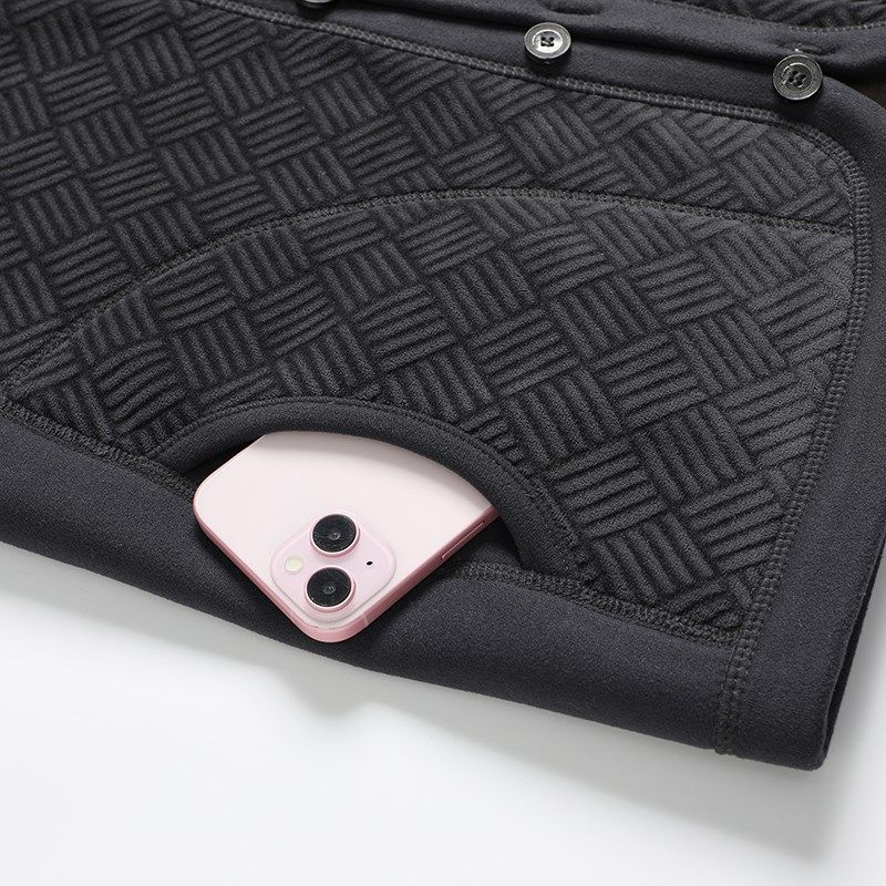 冬季中老年人加绒棉马甲男士德绒保暖披肩老人纽扣外套开衫爷爷装,淘宝优惠券,粉丝福利购,淘宝优惠卷