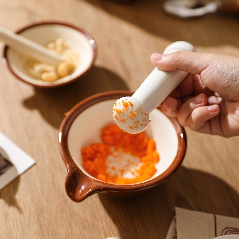 舍里陶瓷研磨碗宝宝辅食餐具碾磨器婴儿果蔬米糊食物研磨器打磨碗,淘宝优惠券,粉丝福利购,淘宝优惠卷