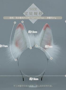 兽头耳朵狐狸cosplay白发