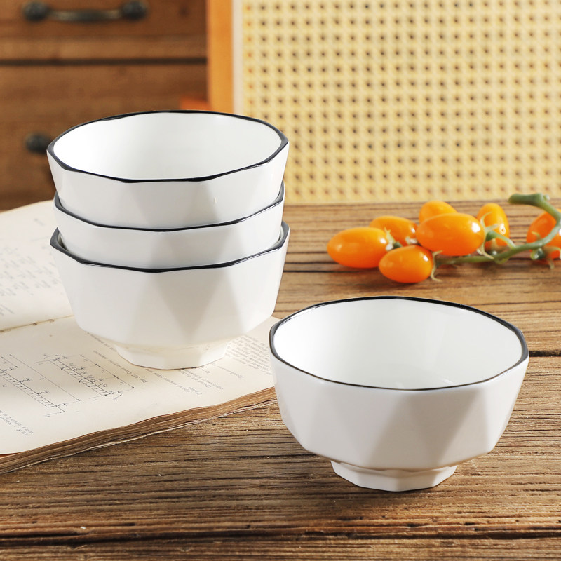 菲美特餐饮具2025新款高颜值家用陶瓷北欧简约6英寸碗创意吃饭碗