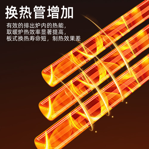 颗粒取暖炉2025新型冬季家用室内无烟生物质燃料水暖地暖带暖气片 - 图2