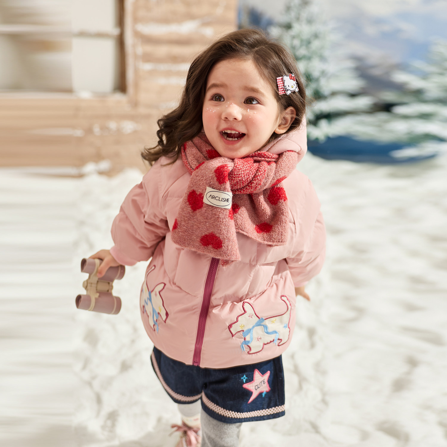 小o爸女婴童 女宝宝羽绒服卡通2025冬季新款婴儿杜邦三防保暖外套,淘宝优惠券,粉丝福利购,淘宝优惠卷