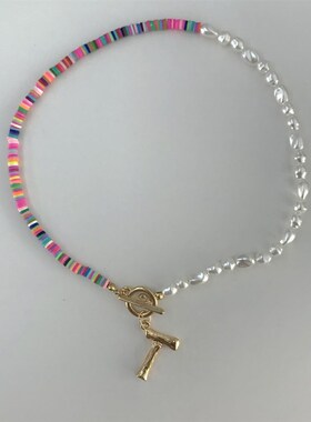 极速newoker Colorful Surfer Bead Collar Handmade Femme Jewel