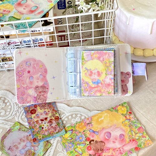 可爱女孩一宫格PU活页卡册高颜值小卡收纳包拍立得mini照片相册本 - 图3