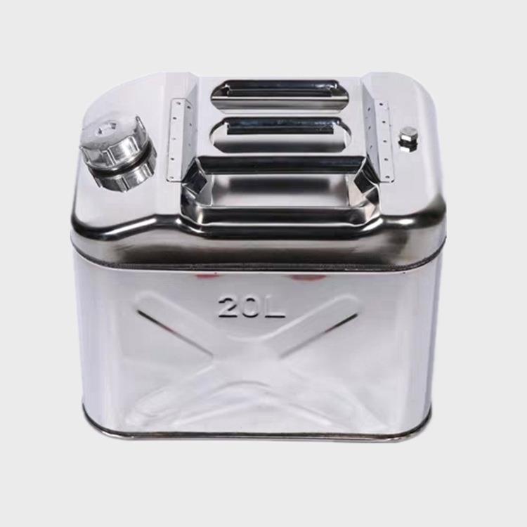 加厚不锈钢柴油桶油箱便携车载汽油桶备用油箱 10升20升30升40升 - 图2