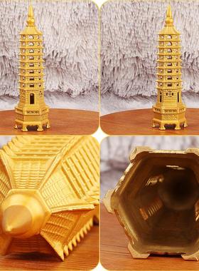黄铜九层十三层文昌塔家居办公室装饰送礼铜器桌面摆件工艺品