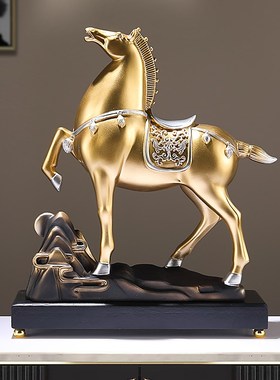 沛纳丽中式马到成功家居酒柜装饰品摆件办公室桌面工艺品开业礼物