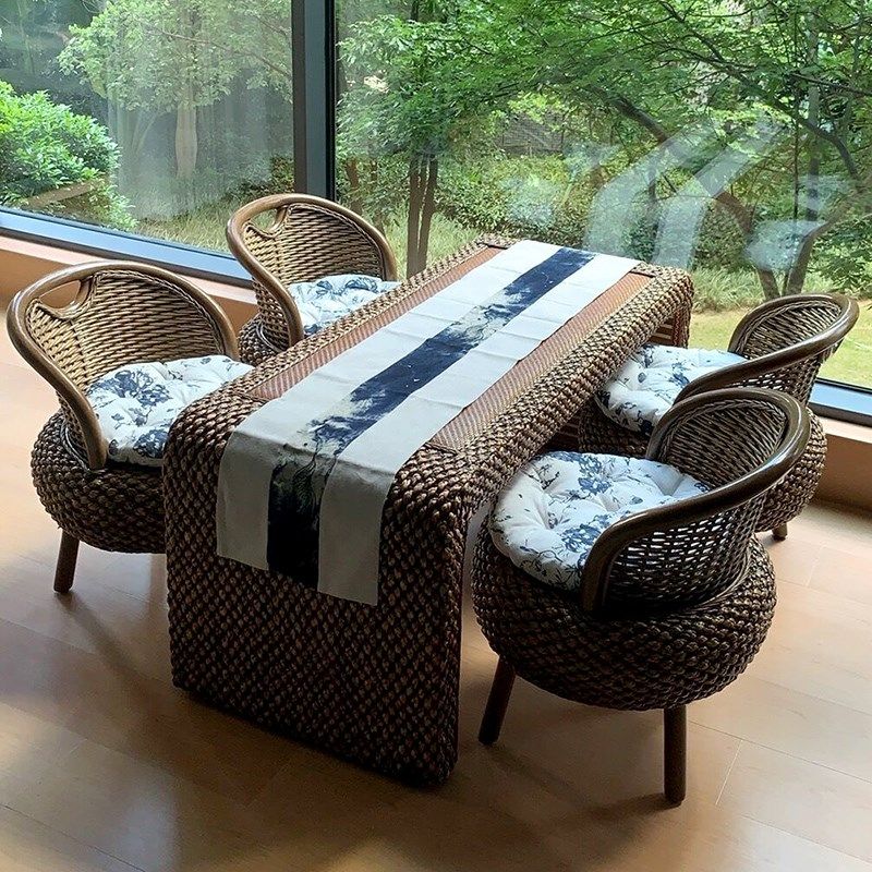 阳台桌子藤编桌椅组合创意休闲茶台桌家用小型泡茶榻榻米茶几简约,淘宝优惠券,粉丝福利购,淘宝优惠卷