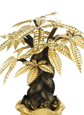 金箔发财树酒柜装饰品摆件家居客厅办公室招财摇钱树创意开业礼品