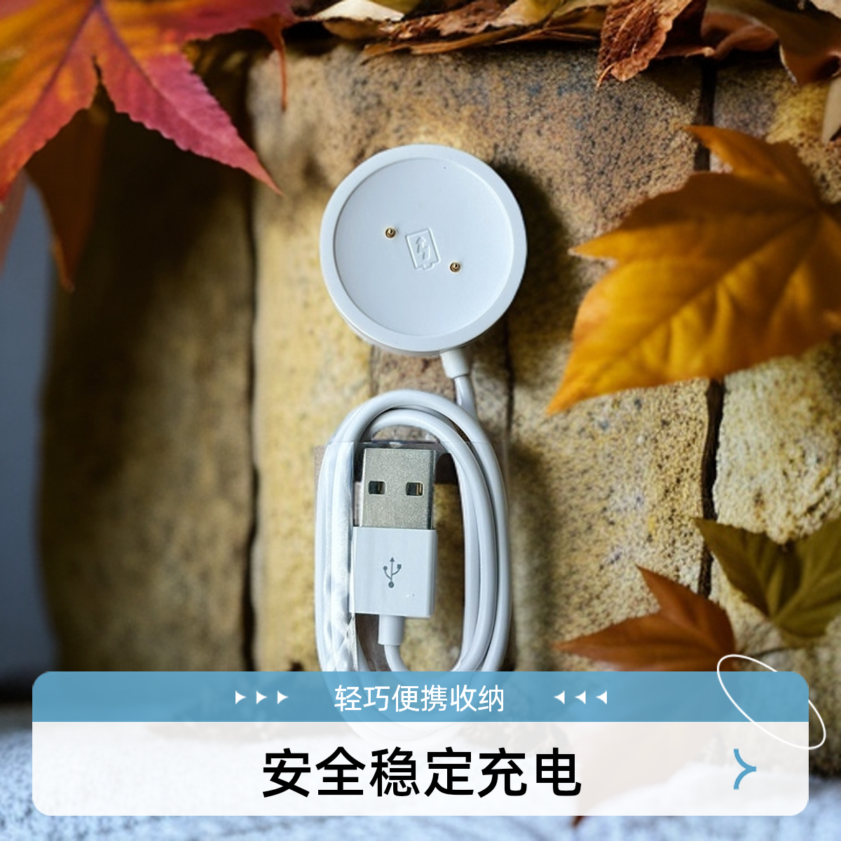 适用智能手表磁吸充电器M60/M58/M59/M90/M98斜向2针快充充电线 - 图1