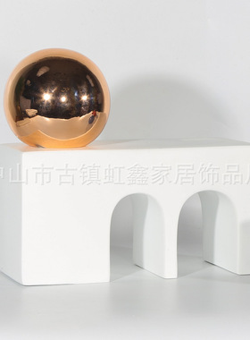 几何形拱门艺术摆件展厅样板间装饰酒店前台书架摆设家居工艺品