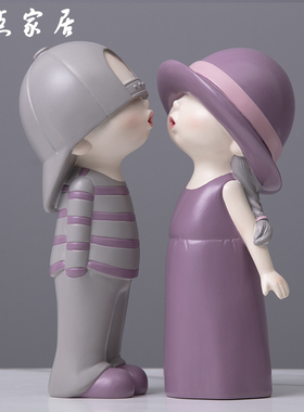 摆件北欧轻奢现代创意吹泡泡电视柜桌面玄关客厅电视桌可爱装饰品