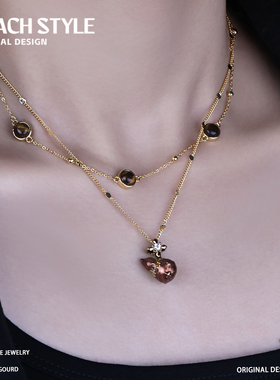 DOACH鸢尾花葫芦项链女原创设计