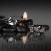 DOACH original black sun, moon and stars couple ring