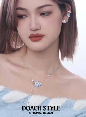 冬日来信原创信封猫狗吊坠项链